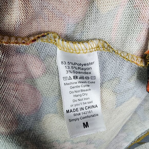 Women's Lularoe Multicolor Floral Open Front Cardigan Casual Long Sleeve Size M - Picture 9 of 13